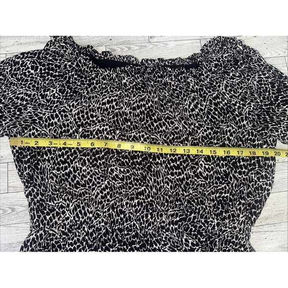 NWT Talbots Women's Sz L Off The Shoulder Long Sleeve Elastic Waist Midi Dress - Picture 9 of 12